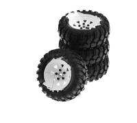 RC Pneus Voiture Compatible avec Traxxas Triangle Trou 12Mm Pièces D'adaptateur 93Mm Métal 1.9 Pouces Beadlock Jante De Roue en Caoutchouc Jeu De Pneus 1/10 RC Voiture sur Chenilles