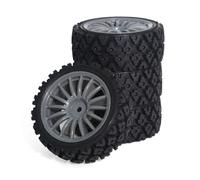RC Pneus Voiture pour Tamiya pour TT-01 pour TT-02 TT01E XV01 XV02 1/10 4PCS 68 * 28mm Roues Caoutchouc Pneus Ensemble RC Accessoires Voiture Rallye Mises À Niveau Remplacement(Gray)