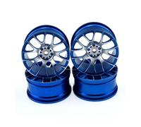 RC Pneus Voiture pour Tamiya pour Tt-01 pour Tt-02 Xv-01 pour HSP pour HPI 1:10 Jante Alliage D'aluminium Moyeu Accessoires Voiture Radiocommandée Mise À Niveau Remplacement(Blue)