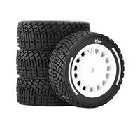 RC pour Pneus Rallye Jante Hex 12mm pour Tamiya 1/14 on-ROA Carte | Pneus rallye en caoutchouc avec jantes plastique offrent adhérence stable et maniabilité précise. RC