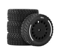 RC pour Pneus Rallye Jante Hex 12mm pour Tamiya 1/14 on-ROA Carte | Pneus rallye en caoutchouc avec jantes plastique offrent adhérence stable et maniabilité précise. RC