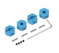 RC Réparations Jouets Pour Arrma Pour Granite Pour Traxxas Pour Rustler Pour VXL 4x4 Pour Slash 4 Pièces Aluminium Hexagone Roue 12 Mm Moyeux D'entraînement 6 Mm Voiture RC Pièces(Blue)