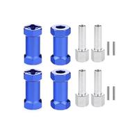 RC Réparations Jouets Pour Axial Pour SCX10 D90 1/10 4 Pièces 12 Mm Entretoise Roue Moyeu Hexagonal Adaptateur Coupleur 25 Mm Composants D'extension Pièces Chenille RC(Blue2)