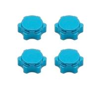 RC Réparations Jouets Pour HSP Pour Axial Pour HPI Pour Himoto 1/8 17 Mm Aluminium Moyeu Roue Hexagonal Écrou Fin Anti-poussière Cache Voiture RC Pour Buggy Camion Hop-Up Détachées(Blue1)
