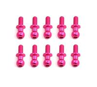 RC Réparations Jouets Pour Tamiya Pour TT01 Pour TT02 1/10 10 Pièces Métalliques M3 Vis À Tête Sphérique Hexagonale Voiture Drift Télécommandée Pièces Rechange Améliorations(Pink)