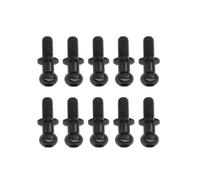 RC Réparations Jouets Pour Tamiya Pour TT01 Pour TT02 D5 1/10 10 Vis Hexagonales Métalliques M3 Vis À Tête Sphérique Améliorations Voitures Drift RC Pièces Rechange(Black)