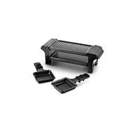 KitchenCook Appareil à raclette 2 pers 350 W – grill amovible antiadhésif, 2 poêlons, poignée