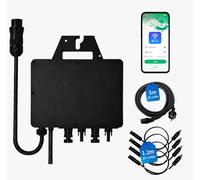 RC RockCore Micro onduleur 800 W avec câble CC et AC, contrôle par application via Wi-Fi, convertisseur MPPT micro alimentation secteur, entrée 26-60 V CC, IP67, noir, 0 % TVA