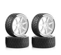 RC Roue Pneus Pour Arrma 1/7 Pour Infraction Pour Limitless 1/8 Pour HPI WR8 Pour HSP Pour Kyosho Pour Tamiya 4 Pièces 42x100mm Pneu Pneu 17mm Roue Hex Pièces De Voiture RC(White)