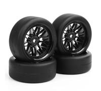 RC Roue Pneus pour HPI pour HSP pour Racing 1/10 Pneus À Dérive Plate Jante De Roue avec Décalage 6mm Entraînement Hexagonal 12mm Accessoires Voiture sur Route