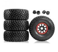 RC Roue Pneus pour HSP pour UDR pour FS pour FSR pour Atom pour ARRMA pour Mojave DB8 YK4072 DF7 1:7 1:8 Pneus Roues 17mm Hex RC Voiture Camion Parcours Court(Red)