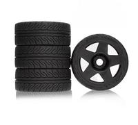 RC Roue Pneus pour KM pour Rally C3 pour MJX pour Hyper Go 7303 7304 pour Buggy 1/7 1/8 4 Pièces 110mm Pneus Roue 17mm Hex RC Hors Route Modèle Accessoire(Black)