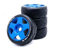 RC Roue Pneus Pour Kyosho VRX Pour HPI WR8 Pour HSP Pour Hobao 1/8 105 Mm RC Off-Road Pour Buggy Pneus Roue 17 Mm Hex RC Voiture Mise À Jour Accessoires Pièces(Blue)