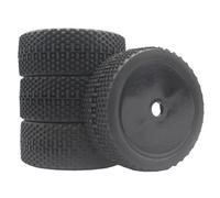 RC Roue Pneus pour Nitro pour Baja pour HPI pour HIMOTO pour HSP pour Buggy 1/8 Pneu Caoutchouc Jante Roue 112x43mm Adaptateur Hexagonal 17mm 4 Pièces Voiture Télécommandée(Black,Size1)