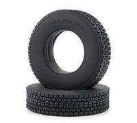 RC Roue Pneus Pour Tamiya 1/14 1/2/4 Pneus En Caoutchouc À Pour Talon 22 Mm/25 Mm Avec Mousse Pour Remorque Tracteur Camion Modèle Réduit(2Pcs Tires 22mm)