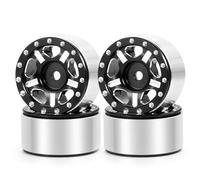 RC Roue Pneus Pour TRX-4M Pour Defender Pour Bronco 1/18 Pour Axial Pour SCX24 1/24 4 Jantes Métalliques Beadlock Pneus Caoutchouc 64 Mm Pièces Voiture Camion RC(Wheel Rims 4Pcs a)