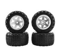 RC Roues De Voiture pour Traxxas pour HSP pour HPI pour Tamiya pour Kyosho 1/10 RC Pièces 104mm pour Monster Truck pour Buggy Pneus Roue 12mm Hex(White)
