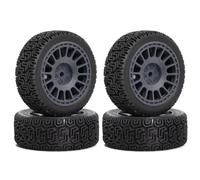 RC Roues et Pneus pour Tamiya pour TT01 pour TT02 XV01 pour HSP pour HPI 1/10 1/12 Pièces Voiture Radiocommandée Jante Hexagonale 12Mm Pneus Caoutchouc Diamètre Extérieur 68Mm(Black)