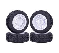 RC Roues et Pneus pour Tamiya pour Wltoys pour TT01 pour TT-02 144001 94122 1/10 1/14 1/16 Pièces De Voitures Rallye Radiocommandées Jantes Pneus Caoutchouc Plastique 75X28Mm(White)