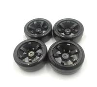 RC Roues et Pneus pour Trxs pour HSP pour Tamiya pour HPI 144001 124018 124019 A959-B RC Drift Pièces De Voiture sur Route 4 Jantes Pneu en Plastique Dur(Black)