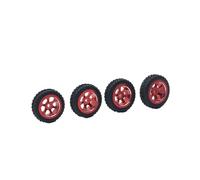 Rc Roues Voiture Pour WLtoys 284131 K969 K979 K989 K999 P929 P939 Pour MINI-D-Q-Z 1/28 Roue Métal Pneu Souple Peau RC Voiture Course(Red)