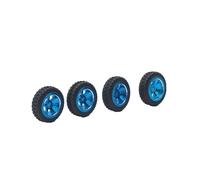 Rc Roues Voiture Pour WLtoys 284131 K969 K979 K989 K999 P929 P939 Pour MINI-D-Q-Z 1/28 Roue Métal Pneu Souple Peau RC Voiture Course(Blue)