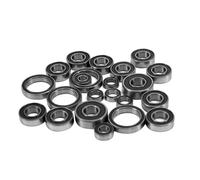 Rc Roulement PièCes pour Arrma pour Kraton pour Typhon pour Senton pour Outcast pour Talion pour Notorious pour Mojave 6s pour BLX 1/8 1/7 22 Pièces Kit Roulements Scellés pour Voitures RC(Black)