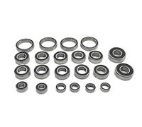 Rc Roulement PièCes pour Arrma TLR Tuned pour Typhon 6S 4x4 pour BLX pour Buggy RTR 1/8 22 Pièces Kit De Roulements Scellés en Acier Chromé Et Caoutchouc Noir Pré-graissés