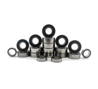 Rc Roulement PièCes pour SCX10 pour Traxxas pour Slash 2WD pour Stampede pour Bandit Roulements Billes 19 Pièces Acier Chromé Étanches Caoutchouc Noir Voitures RC