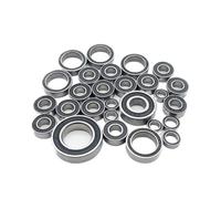 Rc Roulement PièCes pour Traxxas JATO 3.3 2WD 1/10 27 Pièces Kit De Roulements À Billes en Acier Chromé Pré Graissés Et Scellés en Caoutchouc Noir Mise À Niveau De La Voiture Télécommandée