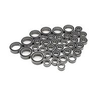 Rc Roulement PièCes pour Traxxas pour Mini pour Slash pour E-Revo pour Summit pour Rally 1/16 36 Pièces Complet Roulements Billes Voiture RC Acier Chromé avec Joint Caoutchouc Noir