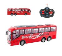 RC School Bus - 1:30 Scale Remote Control Toy | LED Lights & 4-Channel | 27MHz Wireless Control, Simulated Interior & Seats, Drop Resistant ABS, Battery Powered, for Boys & Girls