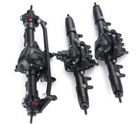 RC-Set essieu Avant pour Axial pour SCX10 1/10 RC Rock Crawler Car CNC, Axe De Portail en Métal, Droit Avant, Milieu Et Arrière, Pièces Mise À Niveau Voiture(Front axle+Middle axle+Rear axle)