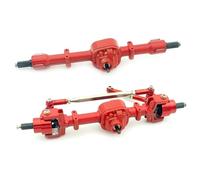 RC-Set essieu Avant pour MN pour D90 D91 D96 99S FJ45 RC, Engrenage Métallique, Jeu D'essieux De Pont Avant Et Arrière, Pièces De Mise À Niveau De Voiture RC 1/12, Accessoires(Red)