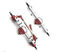 RC-Set essieu Avant Pour MN Pour MN82 LC79 MN78 D90 D91 D96 99S 1/12 RC, Pièce De Mise À Niveau De Voiture En Métal CNC, Essieu De Pont Avant Et Arrière, Pièces De Voiture RC(Red Silver,1 set)