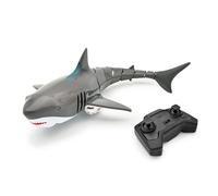Mikamax Bateau radiocommandé RC Shark – Jouet requin aquatique Noir 36,5 cm