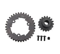 RC Spur Motor Gear Set Premium Steel 35T Spur Gear Pinion Remplacement de Traxxas x Maxx 6S 8S 1/5 RC Car Black M1.5 Module d'engrenage avec vis (17t)