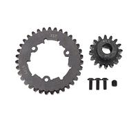 RC Spur Motor Gear Set Premium Steel 35T Spur Gear Pinion Remplacement de Traxxas x Maxx 6S 8S 1/5 RC Car Black M1.5 Module d'engrenage avec vis (16t)