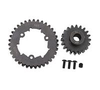 RC Spur Motor Gear Set Premium Steel 35T Spur Gear Pinion Remplacement de Traxxas x Maxx 6S 8S 1/5 RC Car Black M1.5 Module d'engrenage avec vis (20T)