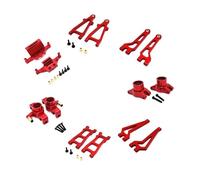 Rc Suspension PièCes Pour Hyper GO Pour MJX 20208 Pour JJRC C8811 1/20 Avant Arrière Supérieur Inférieur Bras Oscillant Support Suspension Voiture Rc Pièces Pour Buggy(Red)