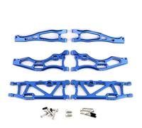 RC Suspension Raccords Pour Arrma Pour Kraton Pour Outcast 1/8 Ensemble Bras Commande Supérieur Inférieur Alliage Avec Roulements À Billes Pivotants Pièces Réparation Voiture RC(Blue)