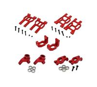 RC Suspension Raccords Pour Hyper GO Pour MJX 10303 10304 1/10 Amélioration Alliage D'aluminium Kit Bras Oscillant Voiture RC Miniature Réparation Modification Pièces Accessoires(Red)