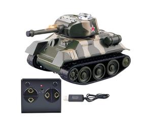 RC Tank, Educational Battle Tank Toy, Mini Remote Control Interactive Vehicle for STEM Learning and Indoor Play in Bedroom Living Room Playroom for Boys Girls Kids Family Game Use 2.68x1.57x1.54in