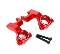 Rc Tasse Direction pour Arrma pour Gorgon 4x2 2WD 1/10 Ensemble De Coupelles De Direction Avant en Alliage D'aluminium Pièces De Mise À Niveau pour Monster Truck RC(Red)