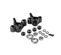 Rc Tasse Direction pour Arrma pour Kraton pour Outcast 1/8 Fusée Direction en Métal Blocs Direction pour Porte-moyeu Arrière Pièces Mise À Niveau pour Voiture RC(Black,Front)