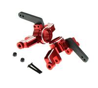 Rc Tasse Direction pour Arrma pour Mojave 4S 1/8 pour Kraton pour Outcast 4S 4X4 pour BLX 1/10 Fusée De Direction en Métal Blocs De Direction Pièces De Voiture RC(Red)