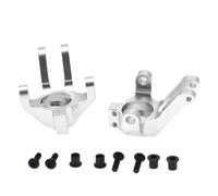 Rc Tasse Direction pour Axial pour Wraith Spawn AX90056 1/10 CNC Alliage D'aluminium pour Porte-moyeu Gauche/Droite Ensemble Fusées Direction Voitures RC Accessoires Mise À Niveau Pièces(Silver)