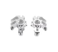 Rc Tasse Direction pour Axial RBX10 pour Ryft 4WD 1/10 1 Paire Coupelles Direction en Alliage D'aluminium Accessoires Mise À Niveau Voiture RC Pièces Rechange Et Modification(Silver)