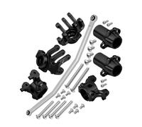 Rc Tasse Direction pour Axial RBX10 pour Ryft 4WD AXI03005 1/10 Alu C-Hubs Bras De Fusée Tige De Direction Bras De Fusée Arrière Accessoires De Mise À Niveau De Voiture RC(Black)