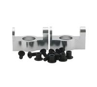 Rc Tasse Direction pour HPI Venture FJ pour Cruiser 1/10 2 Pièces Alliage Bras De Fusée De Direction Essieu Boîtier D'extrémité Ensemble Rc Modèle Voiture Chenille Accessoires(Silver)